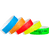 Tyvek3_4MultiColourSolidWristbandCustom - 5 packs of 100 in these colours, neon blue, neon orange, neon red, neon yellow and neon green.