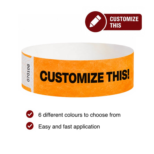Custom Qwik Fit - 3/4" Tyvek® Wristbands