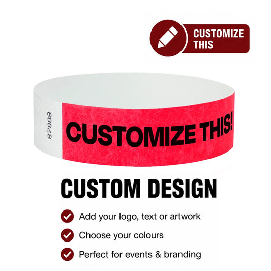 Solid Colours - 3/4" Tyvek® Wristbands - Custom