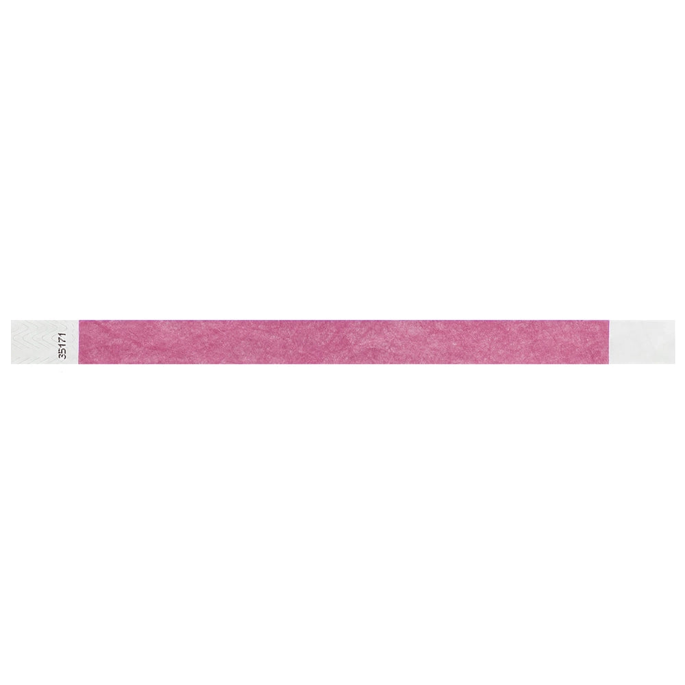 Cranberry Tyvek wristband in flat 