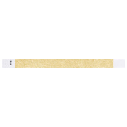 Gold Tyvek wristband in flat 