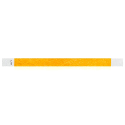 Goldenrod Tyvek wristband in flat 