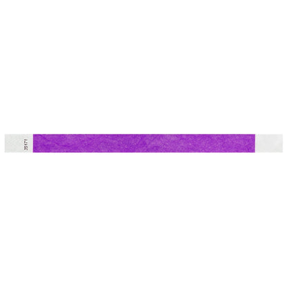 Pantone Purple Tyvek wristband in flat 