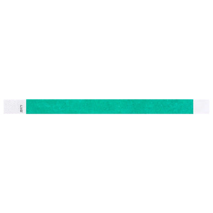 pantone green solid tyvek wristband in flat 