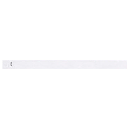 White solid tyvek wristband in flat 
