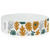 White wristband with colourful leaf pattern 