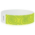 Lime Green wristband with dark green abstract pattern that looks like a topographic map