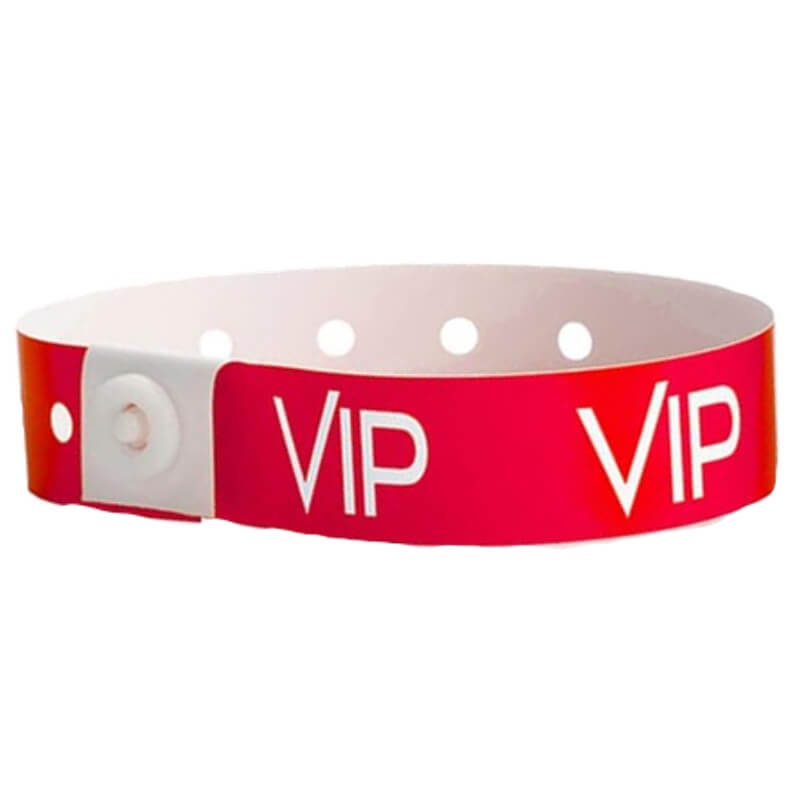 VIP plastic wristband in red