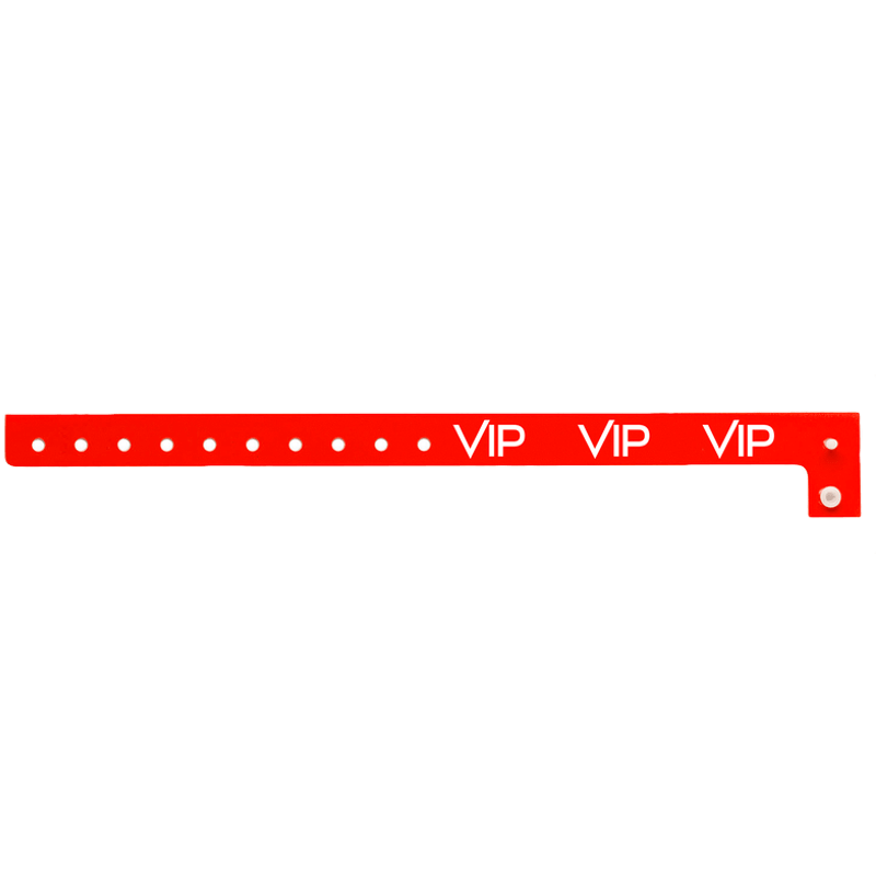 VIP plastic wristband in red