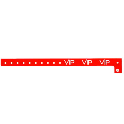 VIP plastic wristband in red