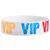 White wristband with colourful 'VIP' text in Neon blue, neon orange and neon red