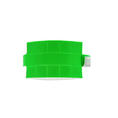 Vinyl wristband with 10 tabs in neon green - shown in round 