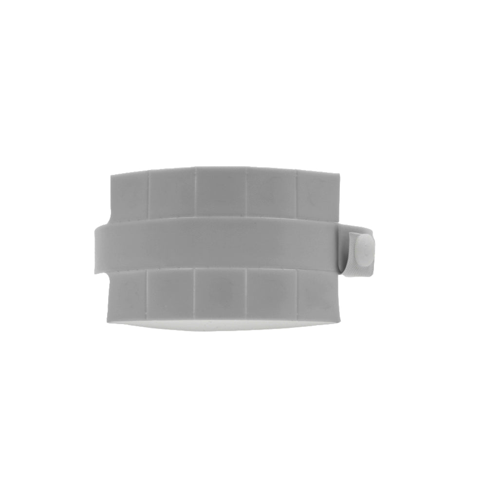  Vinyl wristband with 10 tabs in silver - shown in round 