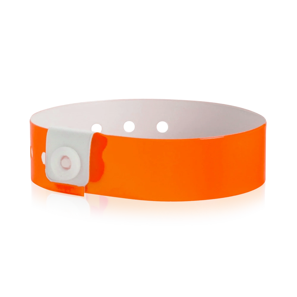 vinyl regular wristband in green - shown in round
