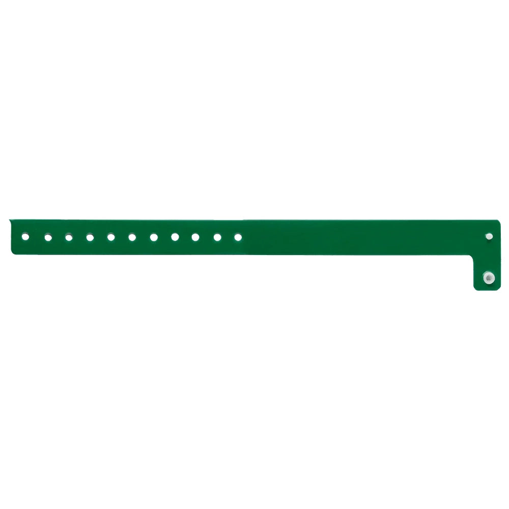 vinyl regular wristband in forest green - shown in flat