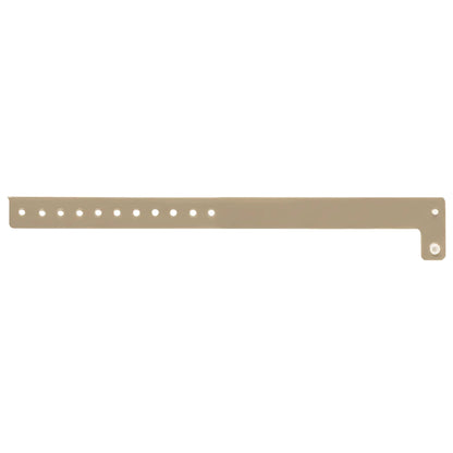 vinyl regular wristband in gold - shown in flat