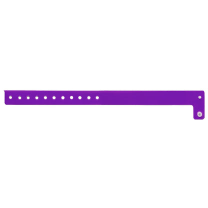 vinyl regular wristband in purple - shown in flat
