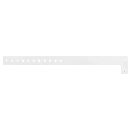 vinyl regular wristband in white - shown in flat