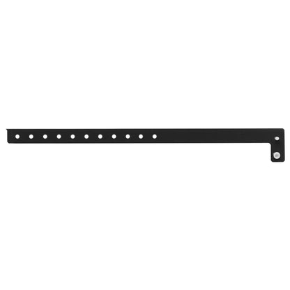 vinyl slim wristband in black - shown in flat 