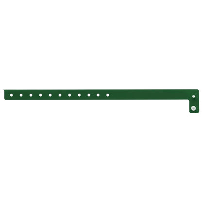 vinyl slim wristband in forest green - shown in flat 