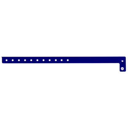 vinyl slim wristband in navy blue - shown in flat 