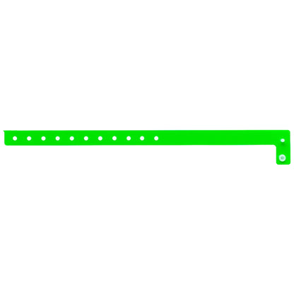vinyl slim wristband in neon green - shown in flat 