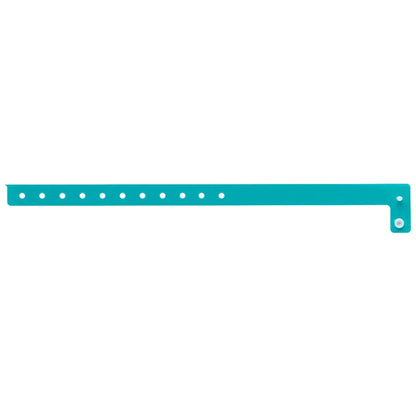 vinyl slim wristband in teal - shown in flat 