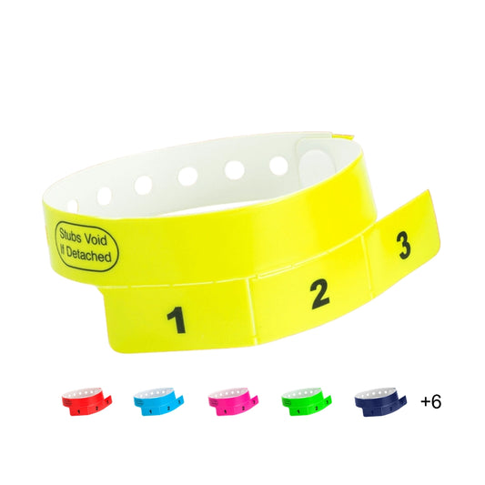 Cover for vinyl wristband with 3 tabs 