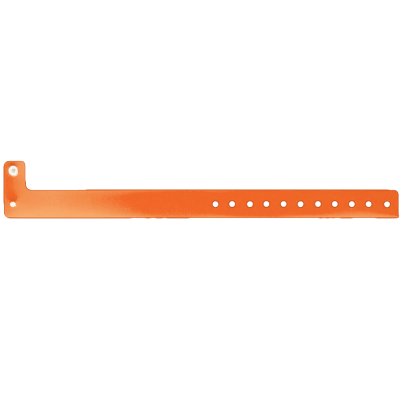 Vinyl edgeglow wristband in orange 