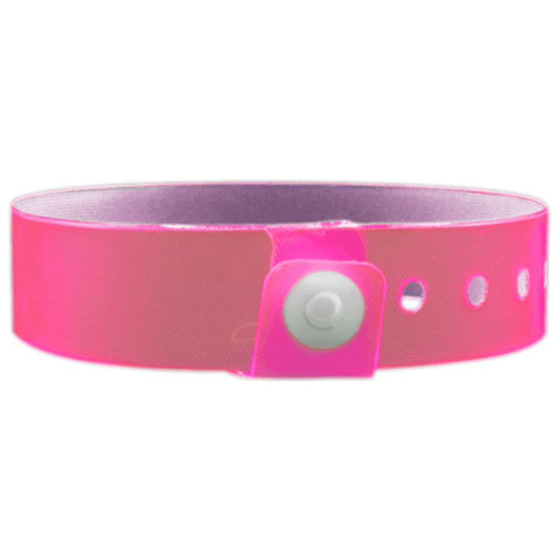 Vinyl edgeglow wristband in pink