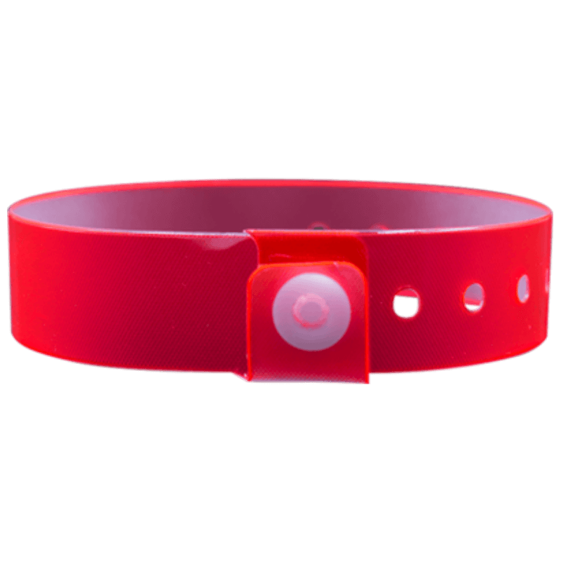 Vinyl edgeglow wristband in red