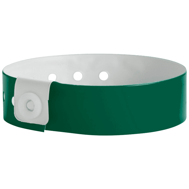 Regular vinyl wristband in forest green