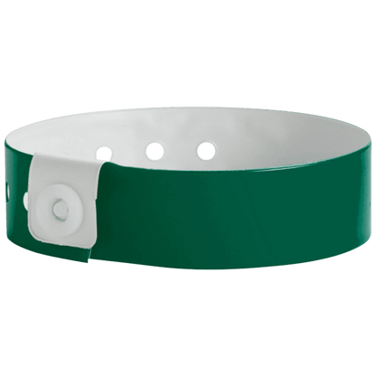 Regular vinyl wristband in forest green