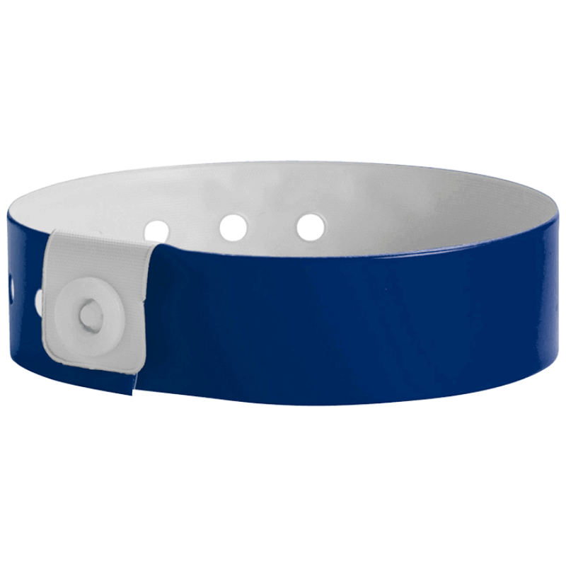 Regular vinyl wristband in navy blue