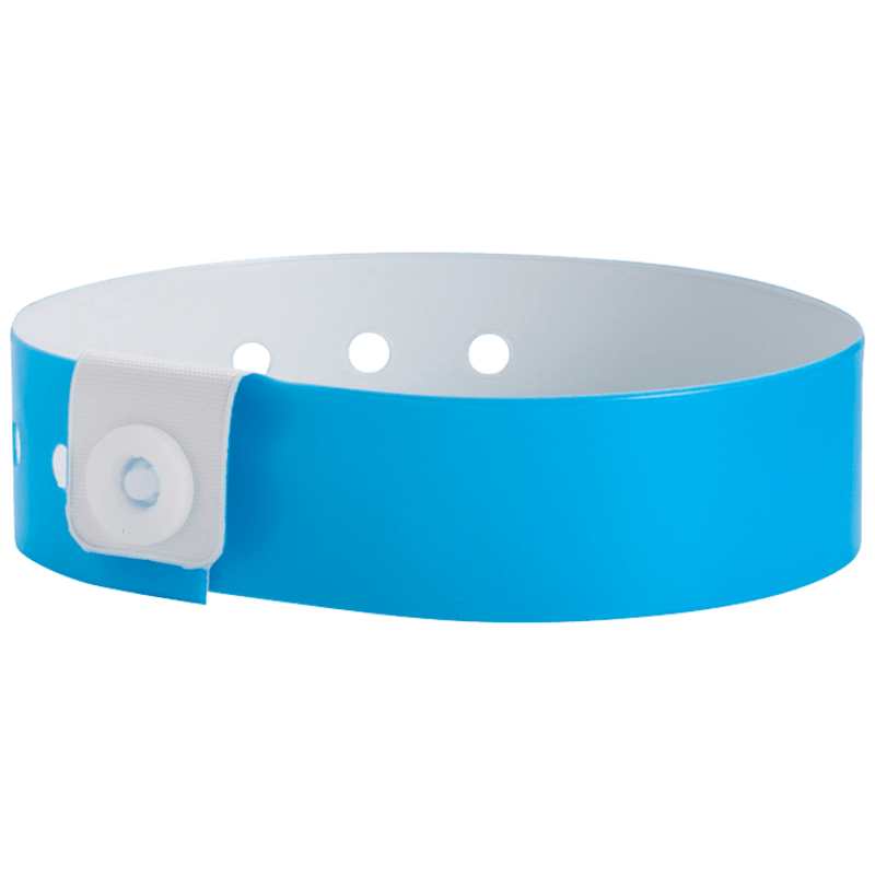 Regular vinyl wristband in neon blue 