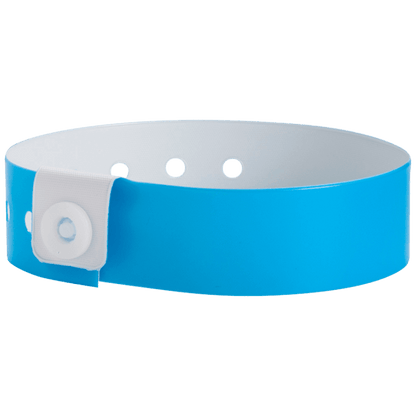Regular vinyl wristband in neon blue 