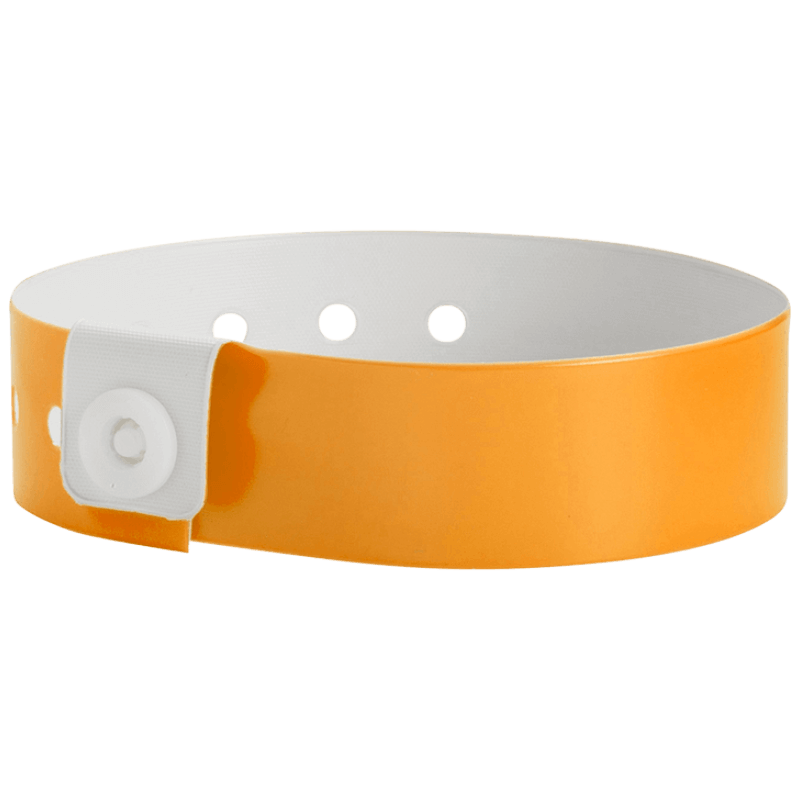 Regular vinyl wristband in neon orange