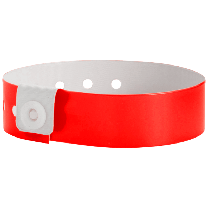Regular vinyl wristband in neon red