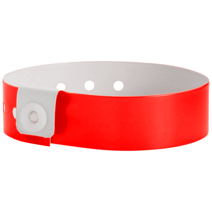 Regular vinyl wristband in neon red