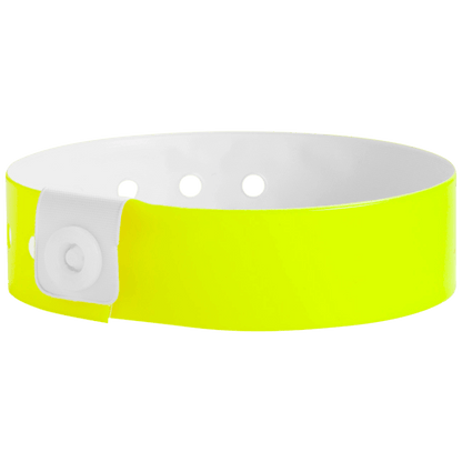 Regular vinyl wristband in neon yellow