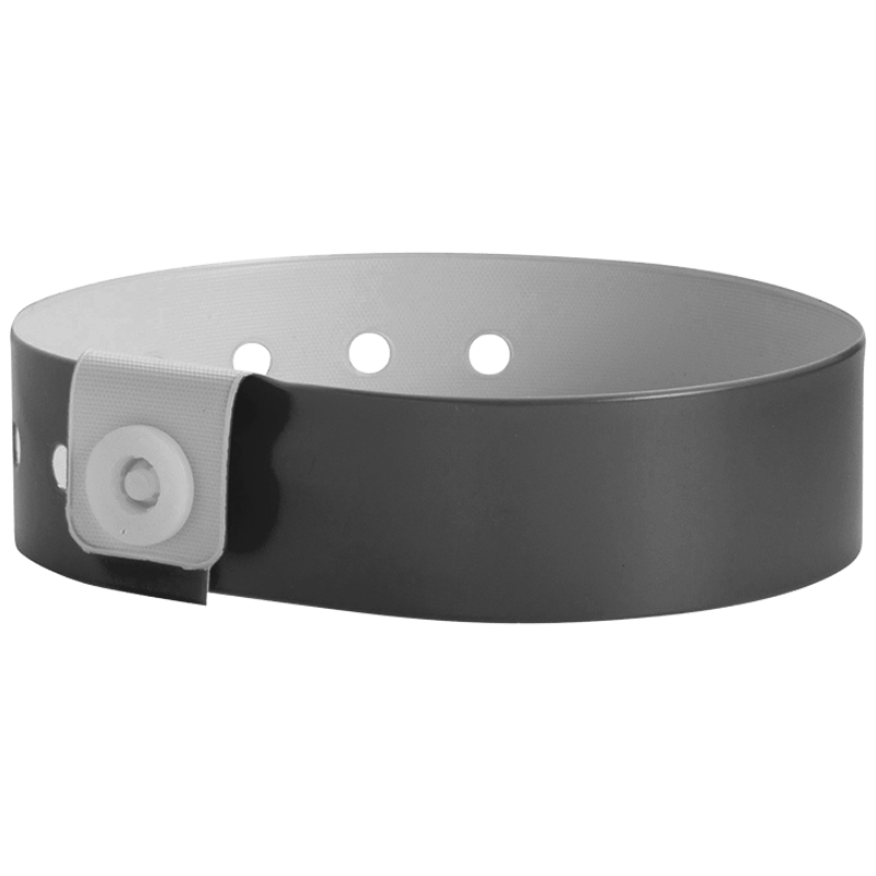Regular vinyl wristband in silver
