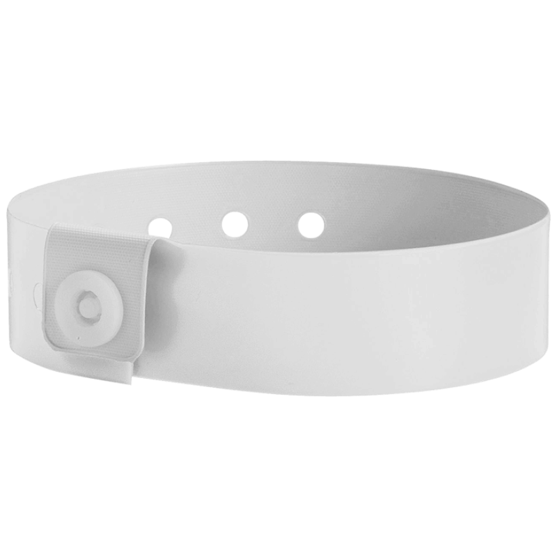 Regular vinyl wristband in white