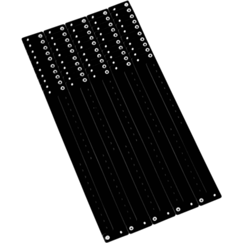 Regular vinyl wristband in sheets of 10 shown in black 