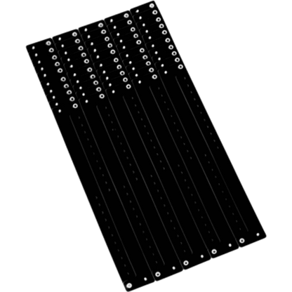 Regular vinyl wristband in sheets of 10 shown in black 