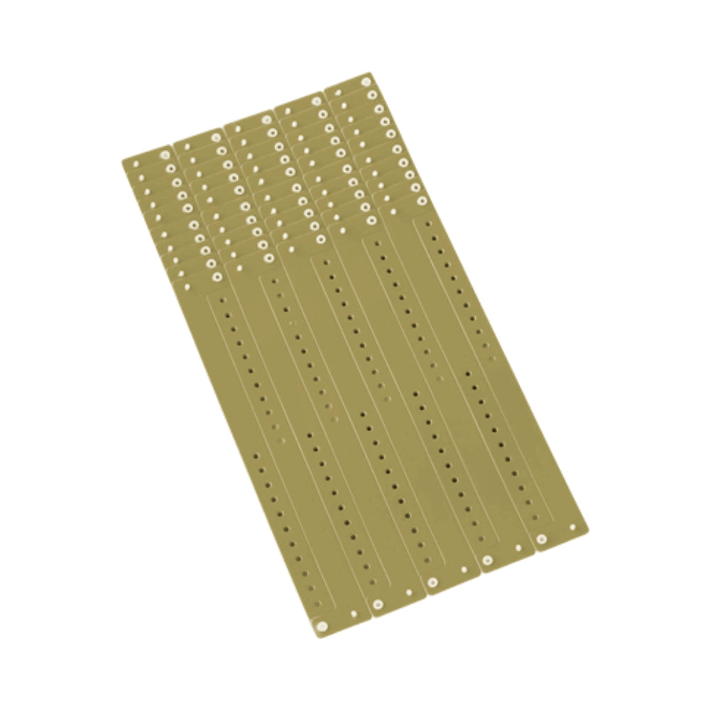 vinyl regular wristband in gold - shown in sheets of 10 