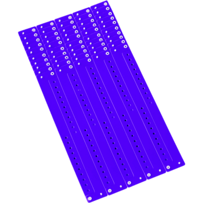 Regular vinyl wristband in sheets of 10 shown in purple