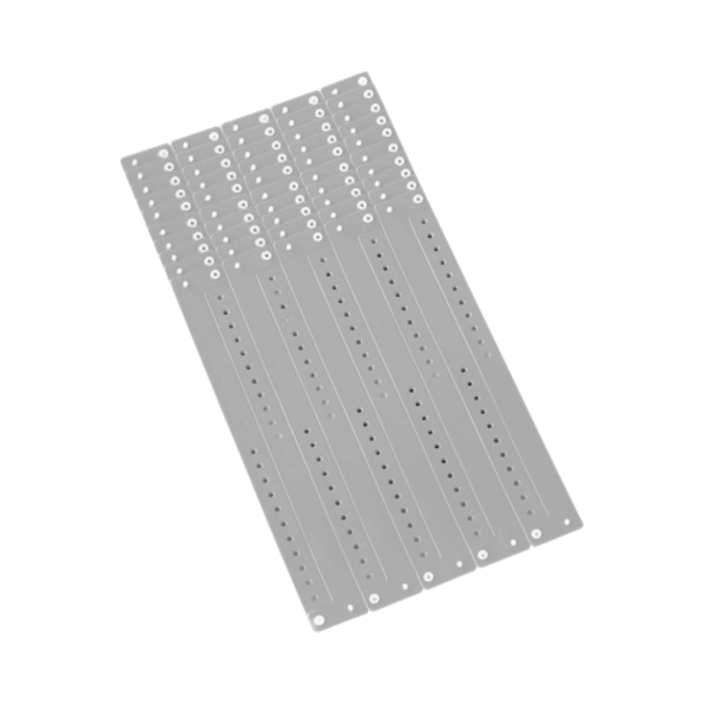 vinyl regular wristband in silver - shown in sheets of 10 