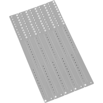 Regular vinyl wristband in sheets of 10 shown in silver