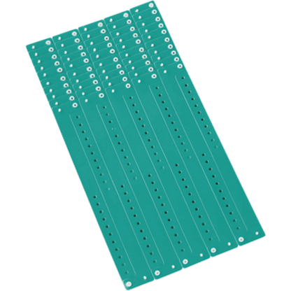Regular vinyl wristband in sheets of 10 shown in teal