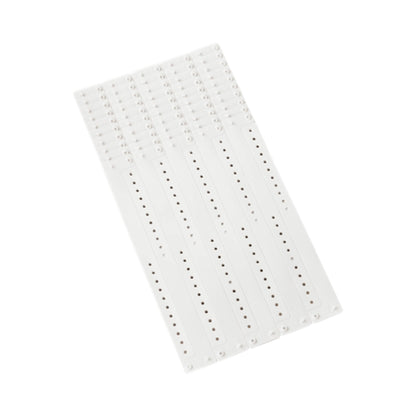 vinyl regular wristband in white - shown in sheets of 10 